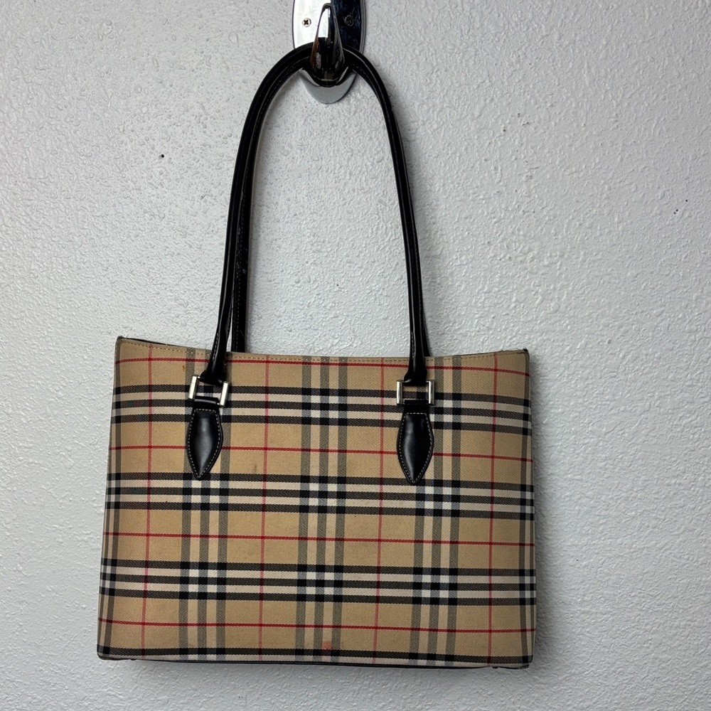 Classic Beige Plaid Tote Bag. SzOS